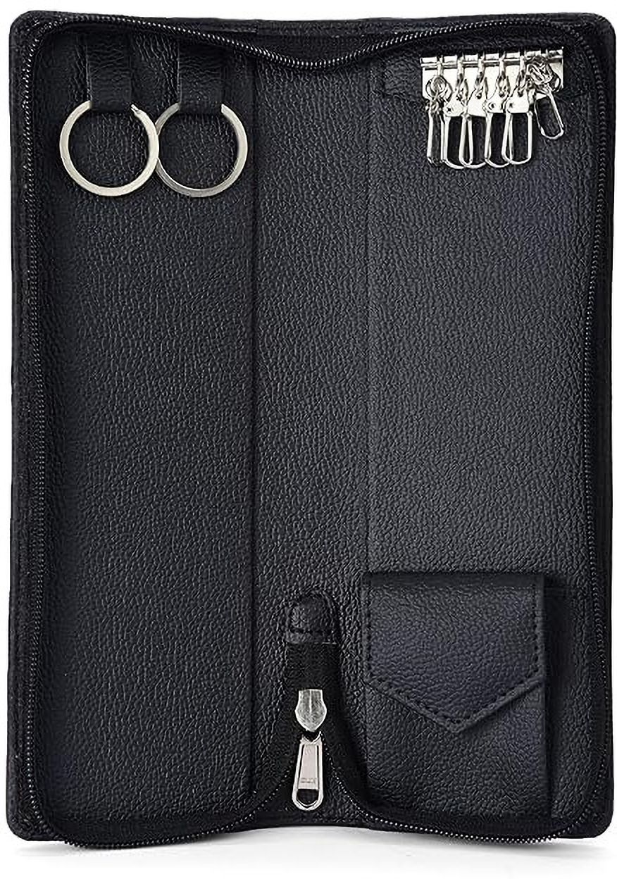 pu leatherette key case pouch, holder, bag men and women Leather Key Holder-image-11