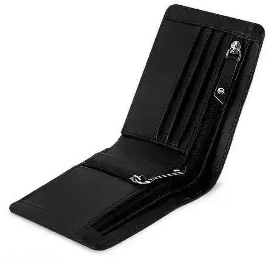 Men Casual, Formal, Trendy Black Artificial Leather, Genuine Leather Wallet-image-6