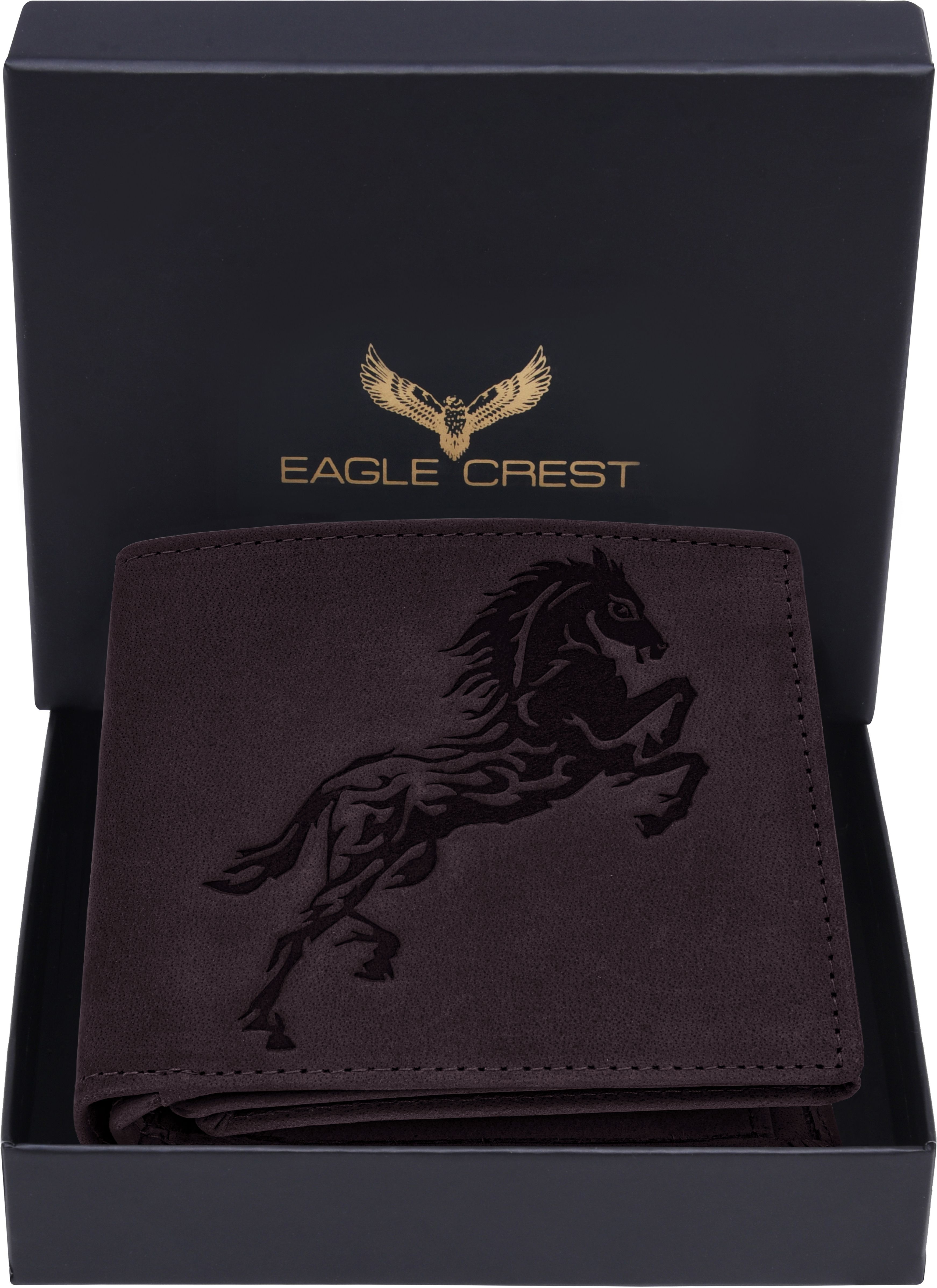 eagle crest Men Casual Brown Genuine Leather RFID Wallet-picture-12