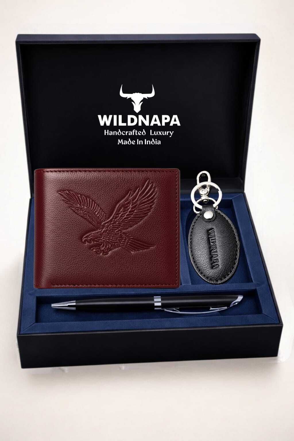Men Maroon Genuine Leather RFID Wallet-image-41
