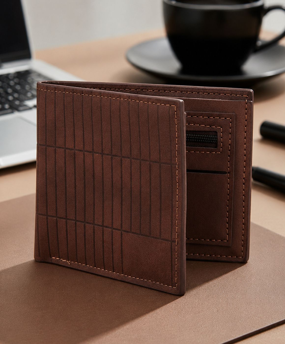 thewalletstore Men Casual Brown Artificial Leather Wallet-picture-12