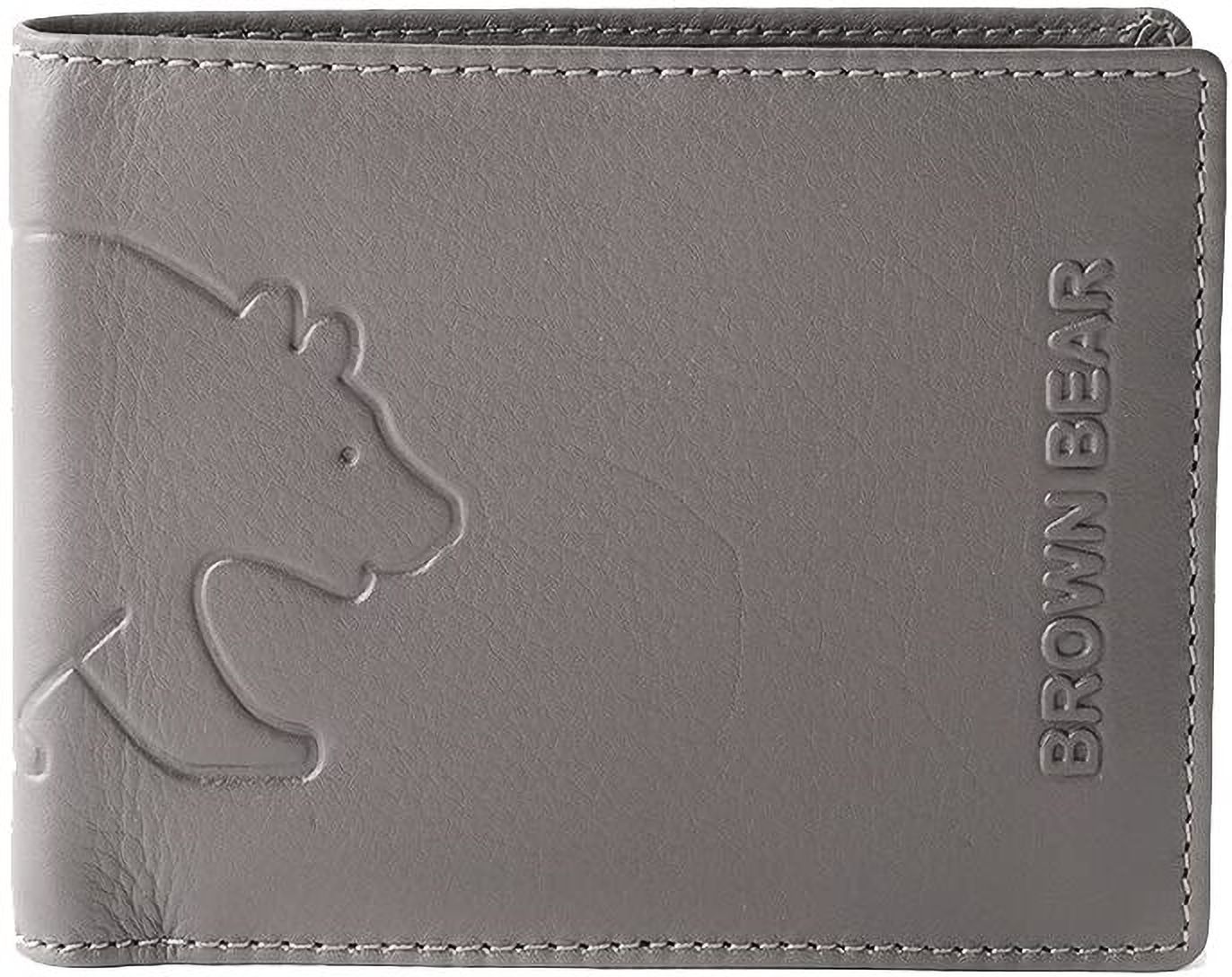 brown bear Men Casual, Formal Grey Genuine Leather RFID Wallet-picture-11