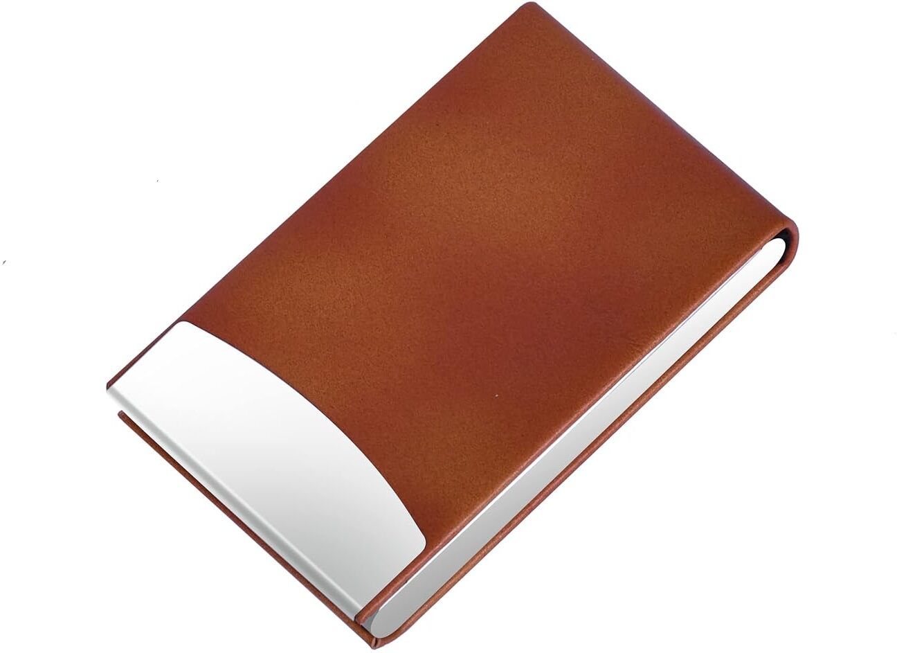 janmesh enterprises Men & Women Brown Genuine Leather Card Holder-picture-5