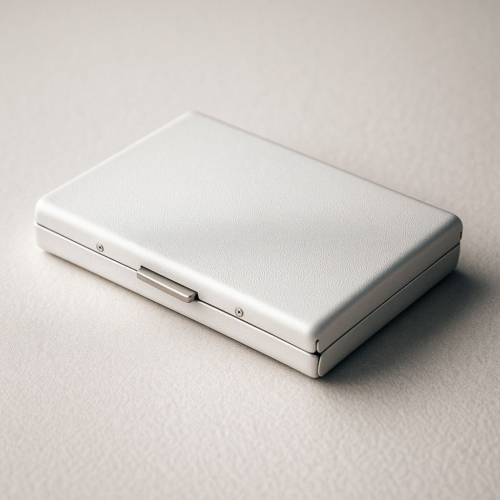 mensch Men & Women Casual, Trendy, Formal, Travel White Aluminium RFID Card Holder-picture-26