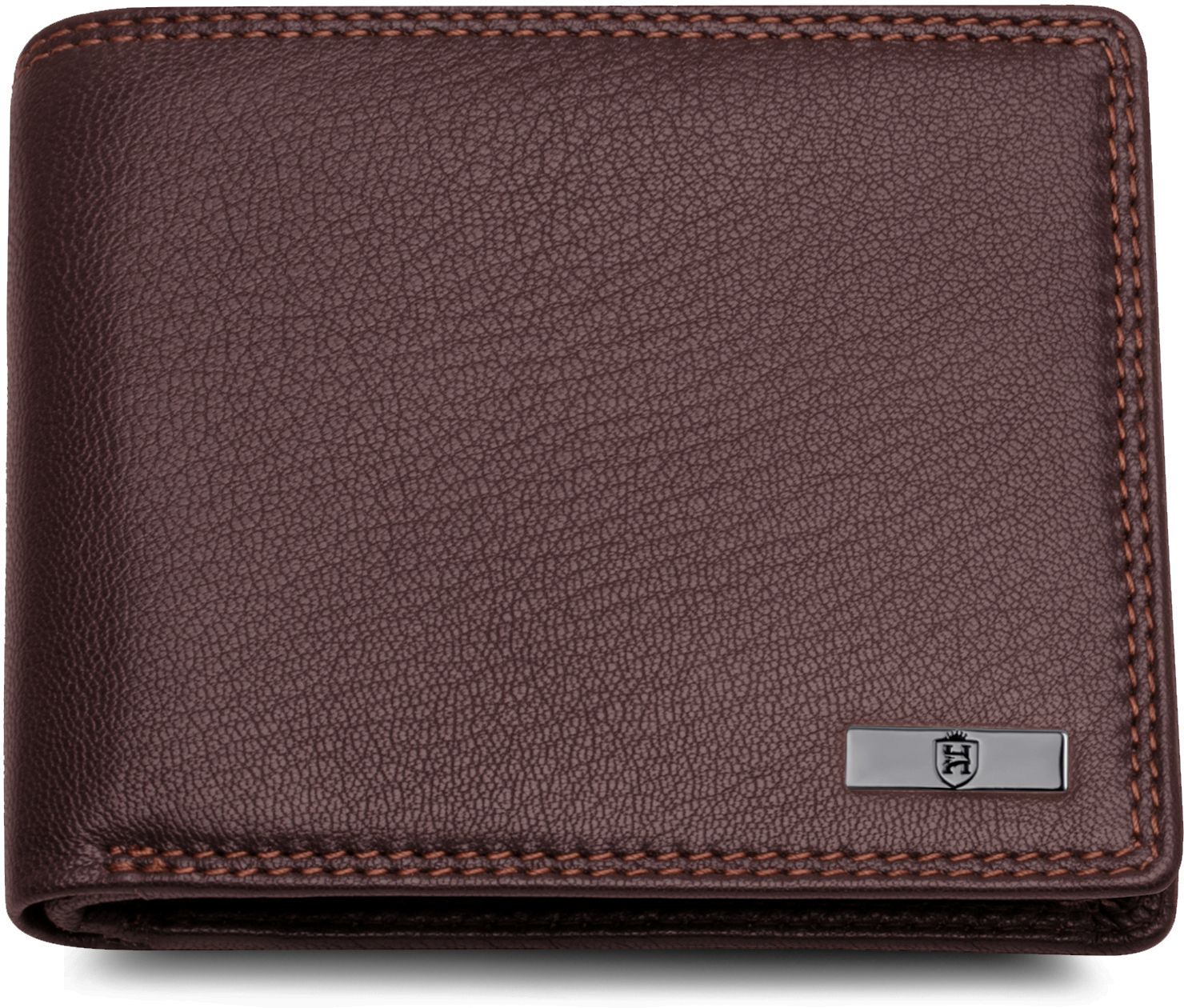 Men Casual Brown Genuine Leather RFID Wallet - Regular Size-image-32
