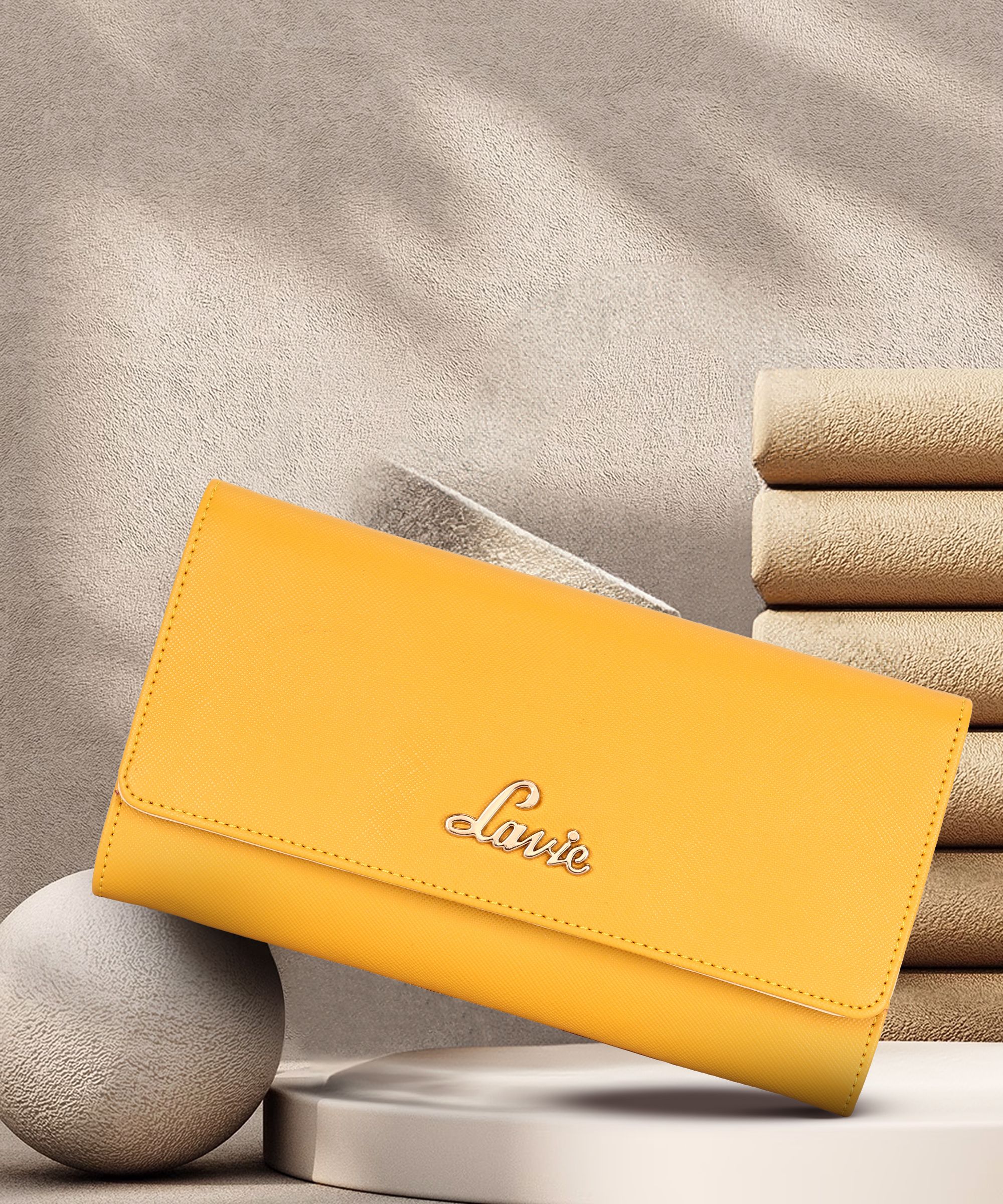 lavie Women Casual Yellow Artificial Leather Wallet - Mini-picture-12