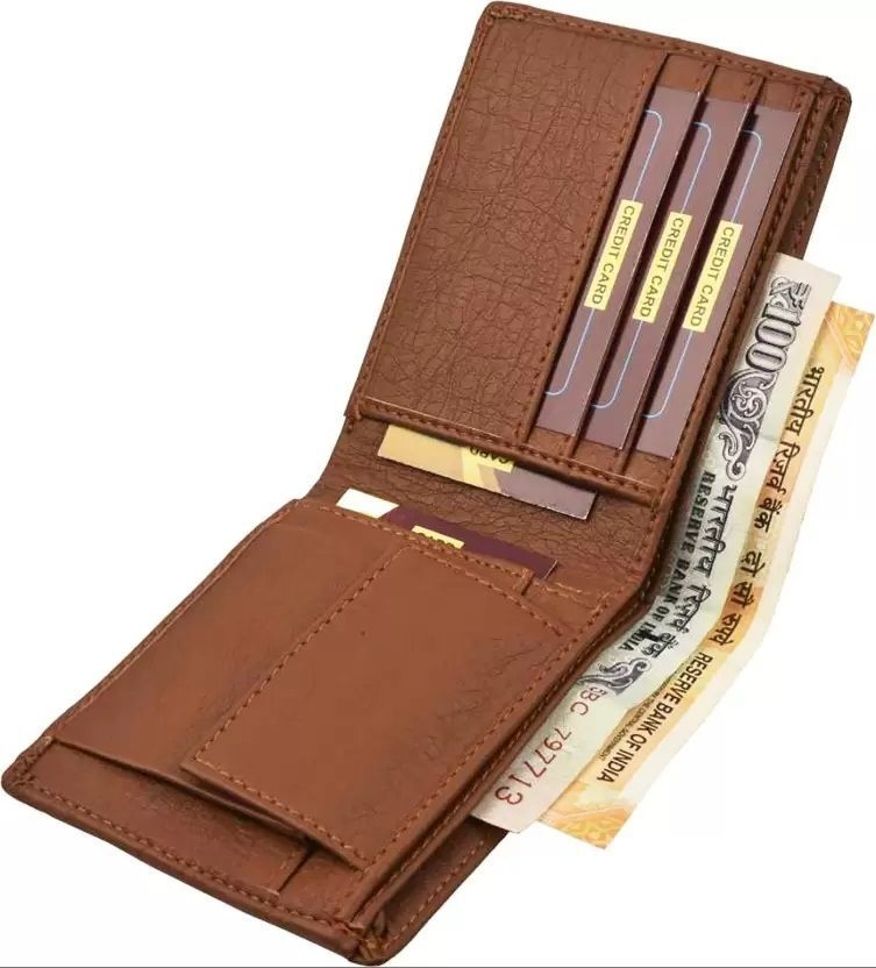 amnee Men Casual, Ethnic, Formal, Formal, Travel, Trendy Tan Artificial Leather Wallet-picture-15