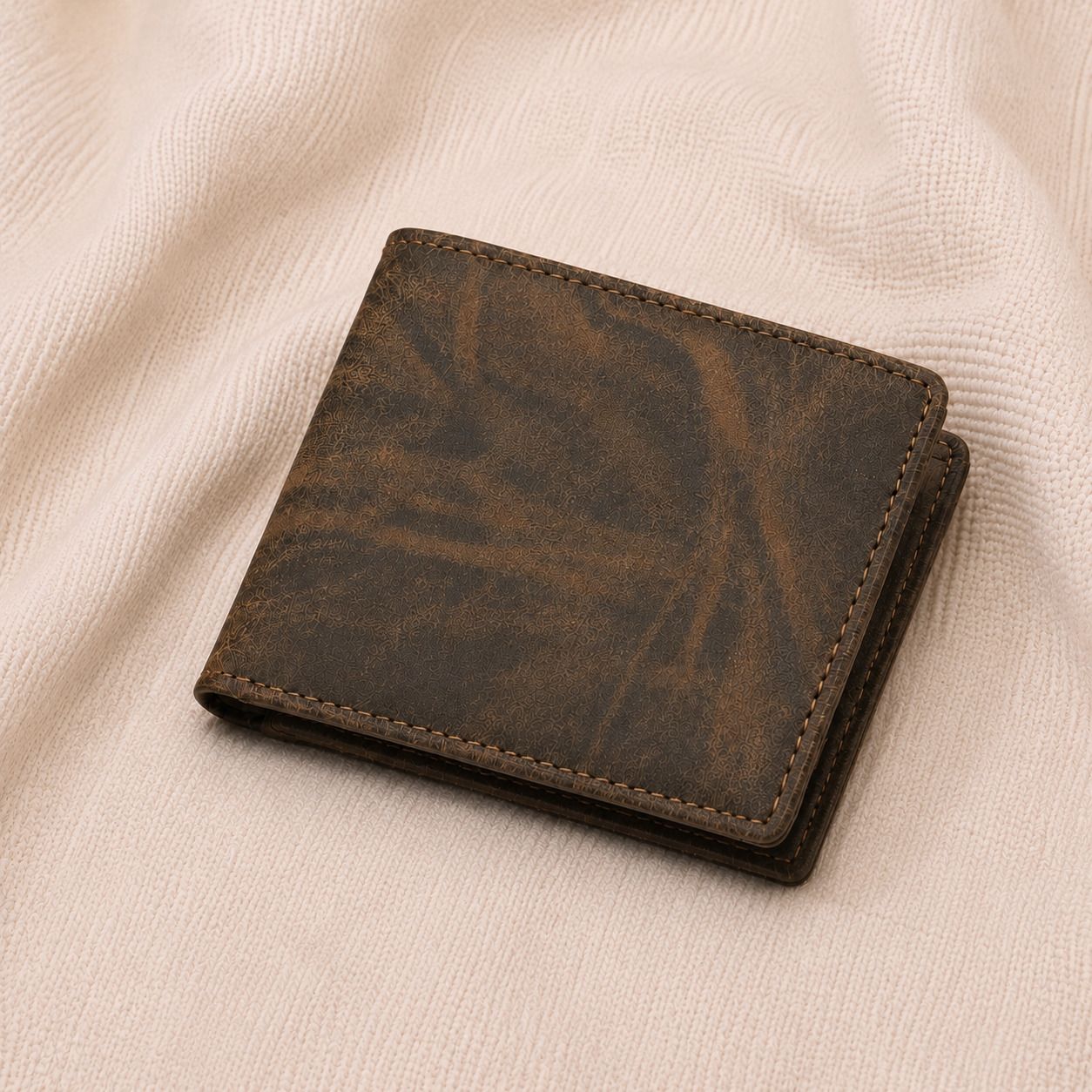 Men Casual Brown Artificial Leather RFID Wallet-image-22