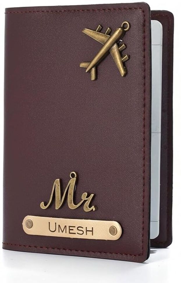 Men & Women Casual, Travel Tan Artificial Leather Document Holder