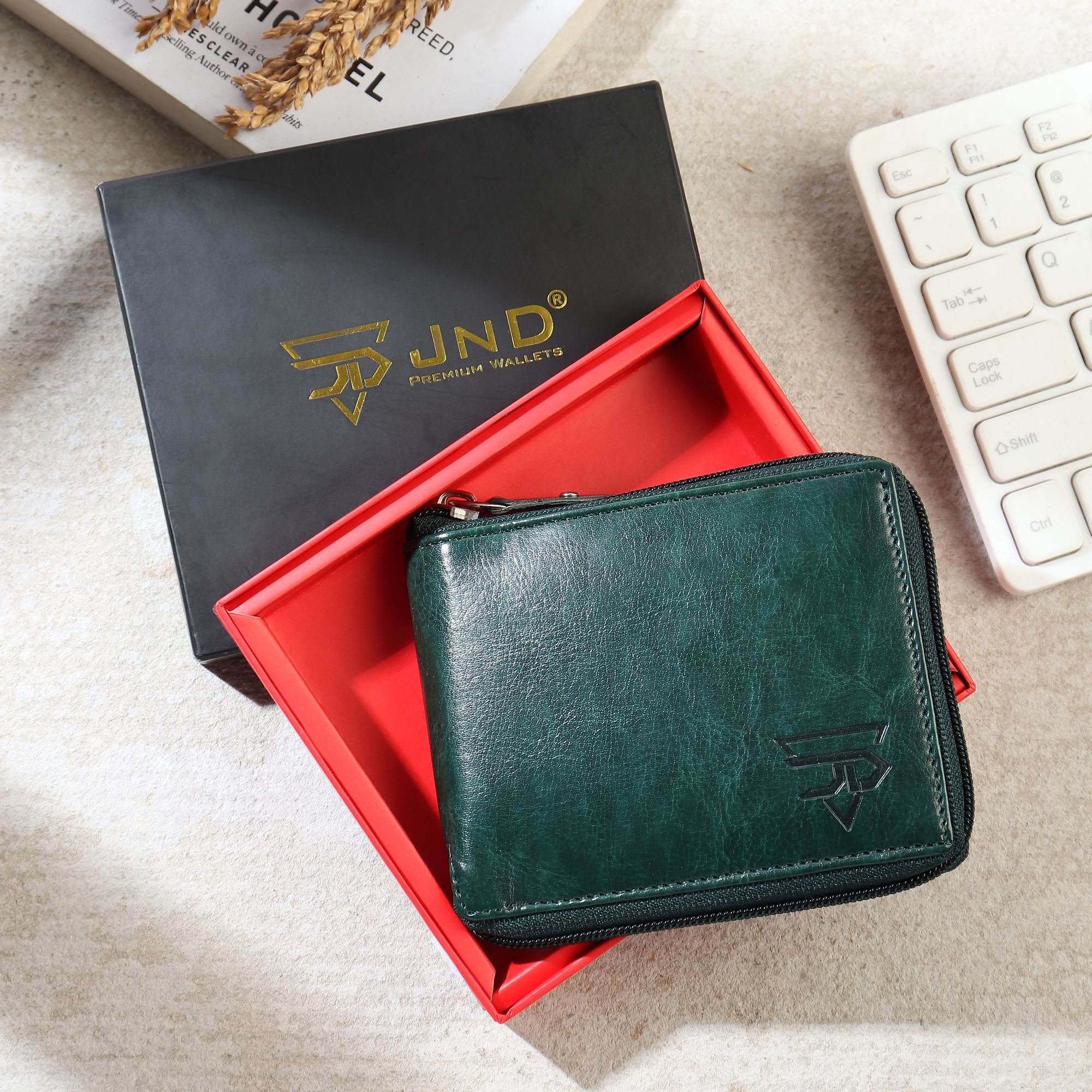 jnd Men Casual Green Artificial Leather Wallet-picture-22