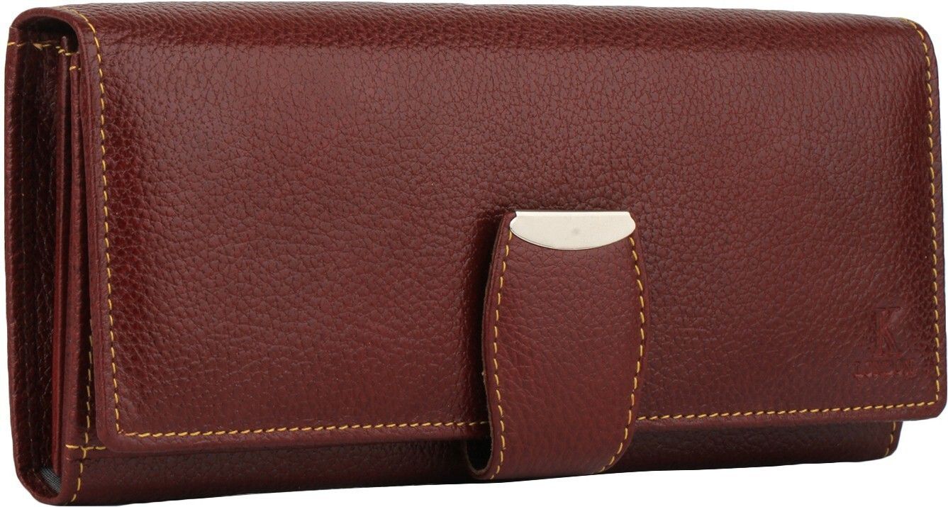 Women Casual Maroon Genuine Leather Wallet - Regular Size-image-42