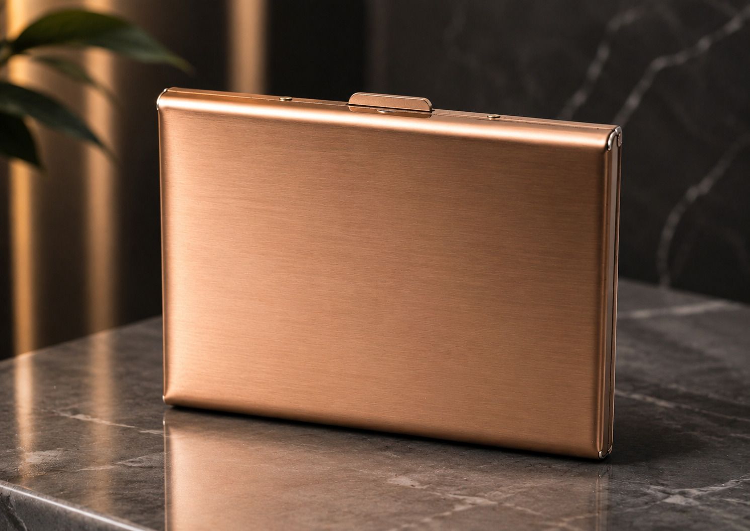 Men & Women Trendy Gold Aluminium RFID Card Holder-image-13