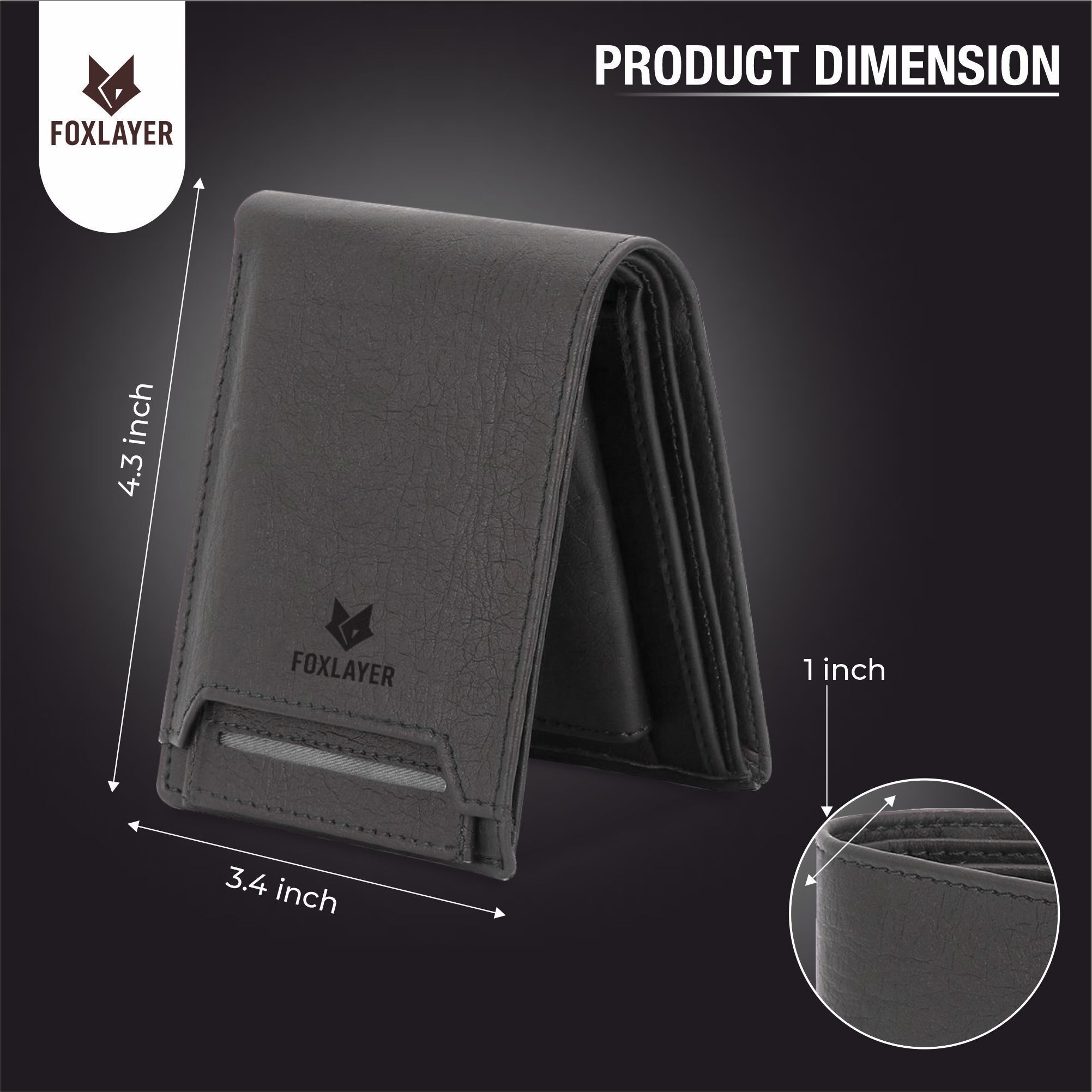 foxlayer Men Casual, Ethnic, Evening/Party, Trendy, Formal Black Artificial Leather Wallet-picture-22
