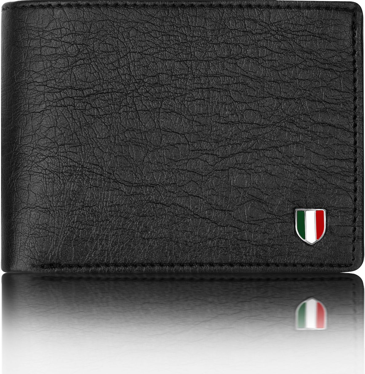 Men Black Artificial Leather Wallet - Mini-image-18