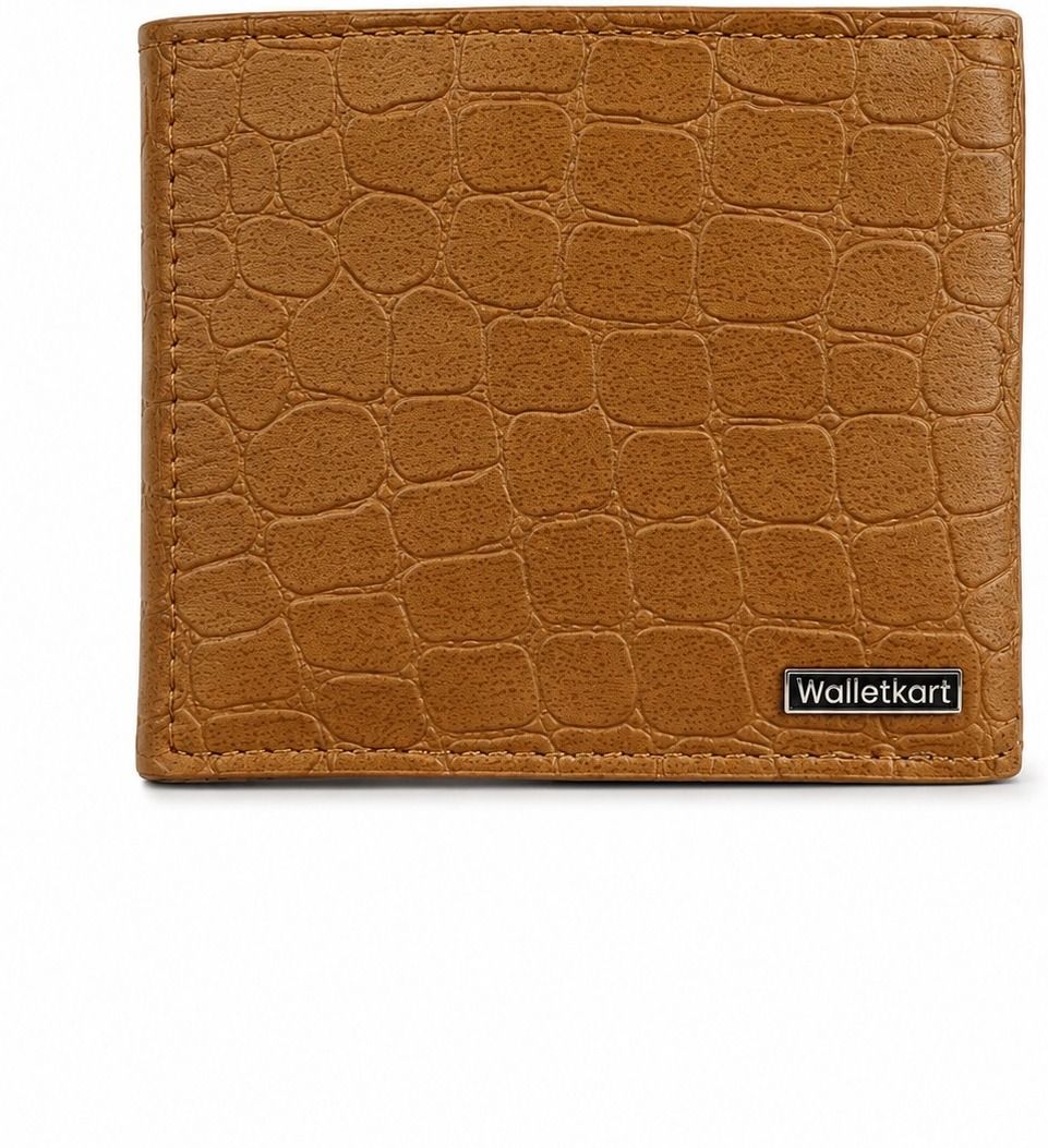 Men Tan Artificial Leather Wallet-image-35