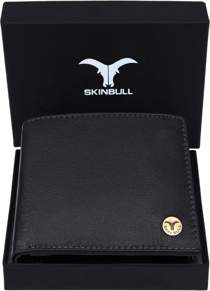 skinbull Men Casual Black Genuine Leather RFID Wallet-picture-12