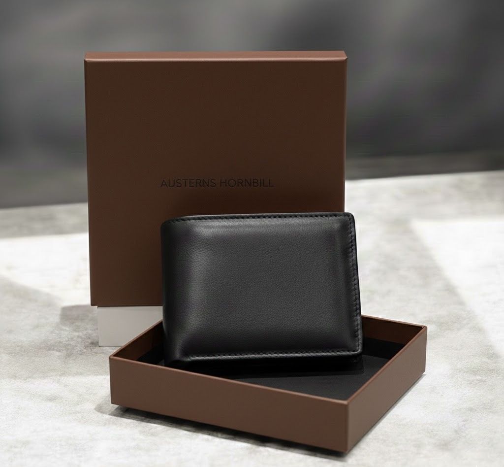 Men Casual Black Genuine Leather RFID Wallet-image-31