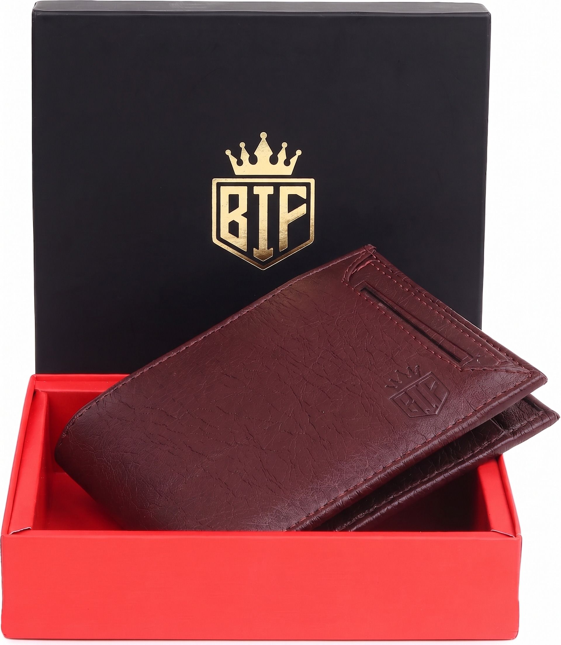 bif Men Casual, Evening/Party, Formal, Trendy Brown Artificial Leather RFID Wallet-picture-38
