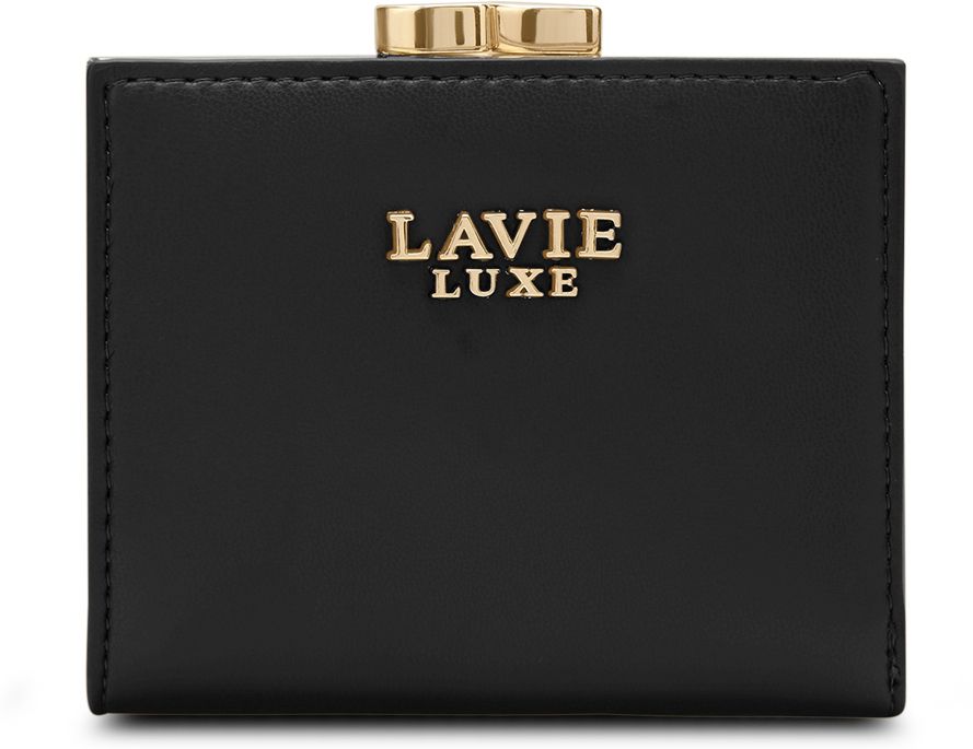 Women Casual Black Artificial Leather Wallet-image-3