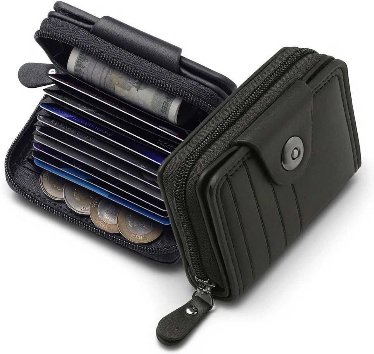 Men & Women Trendy, Formal, Travel, Travel Black Artificial Leather RFID Card Holder-image-27
