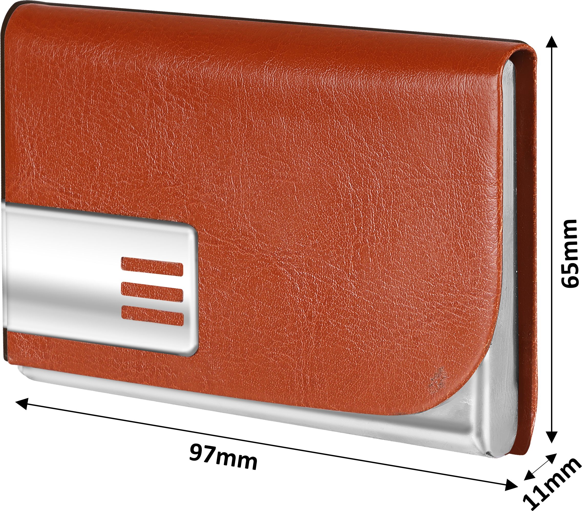 aaurubis enterprise Men & Women Casual Tan Artificial Leather Card Holder-picture-6