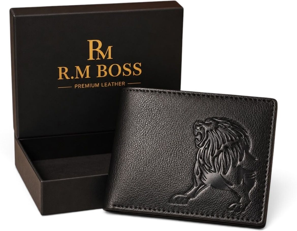 Men Black Genuine Leather Wallet-image-27