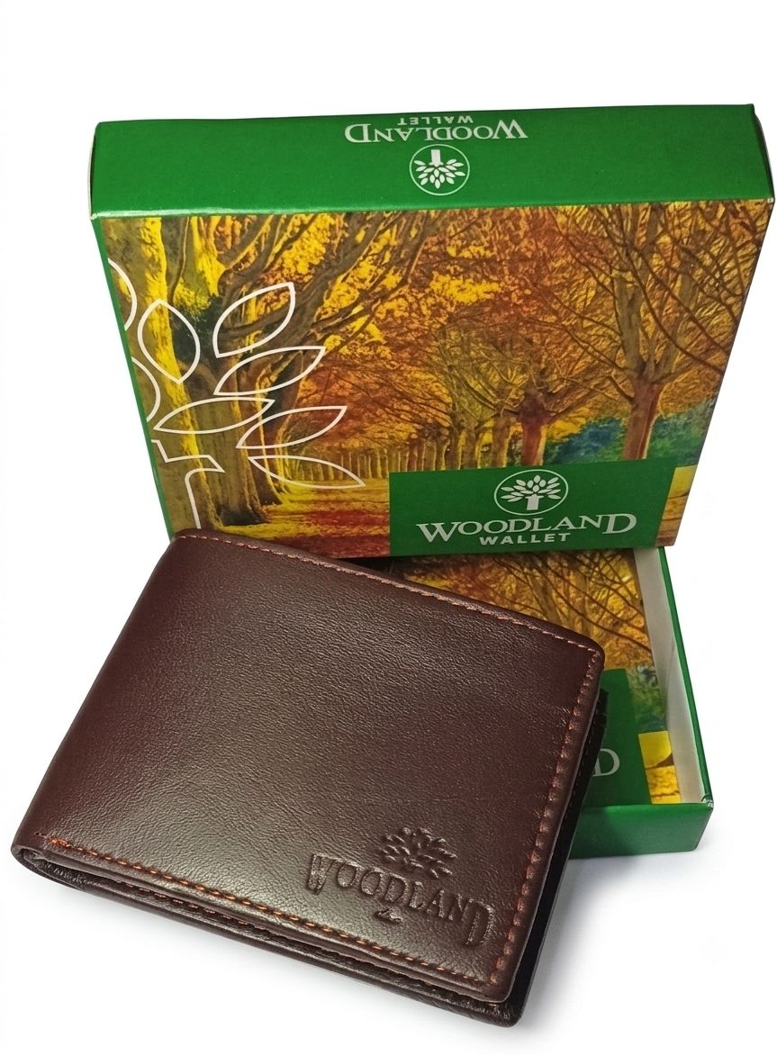 Men & Women Casual Brown Genuine Leather Wallet-image-46