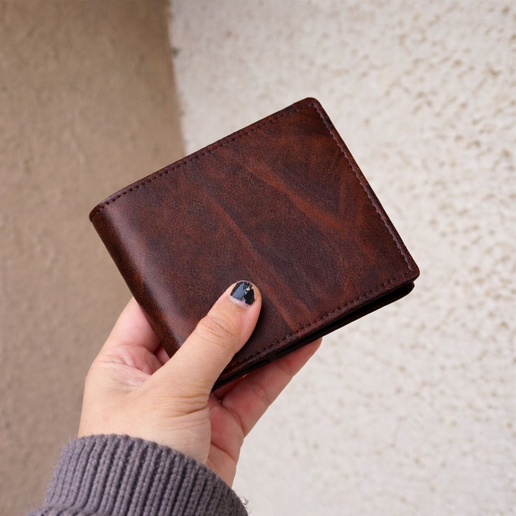 Men Casual Tan Genuine Leather, Artificial Leather Wallet