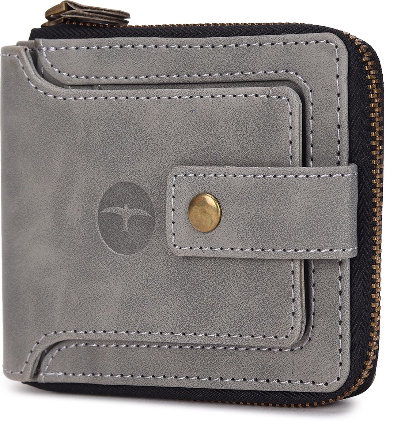 bullfinch Men Evening/Party, Trendy Grey Artificial Leather RFID Wallet-picture-21