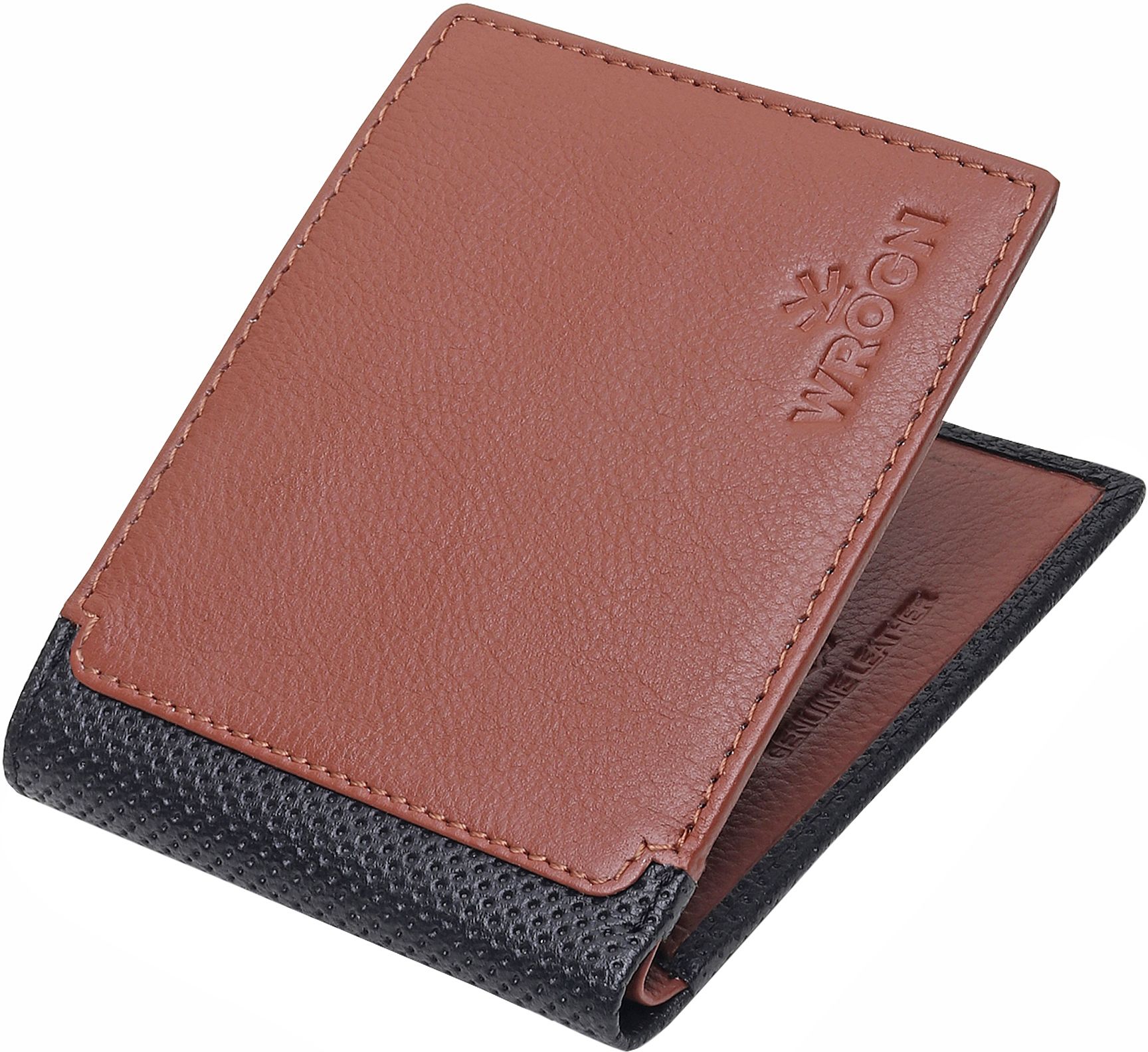 Men Casual Tan Genuine Leather RFID Wallet-image-8