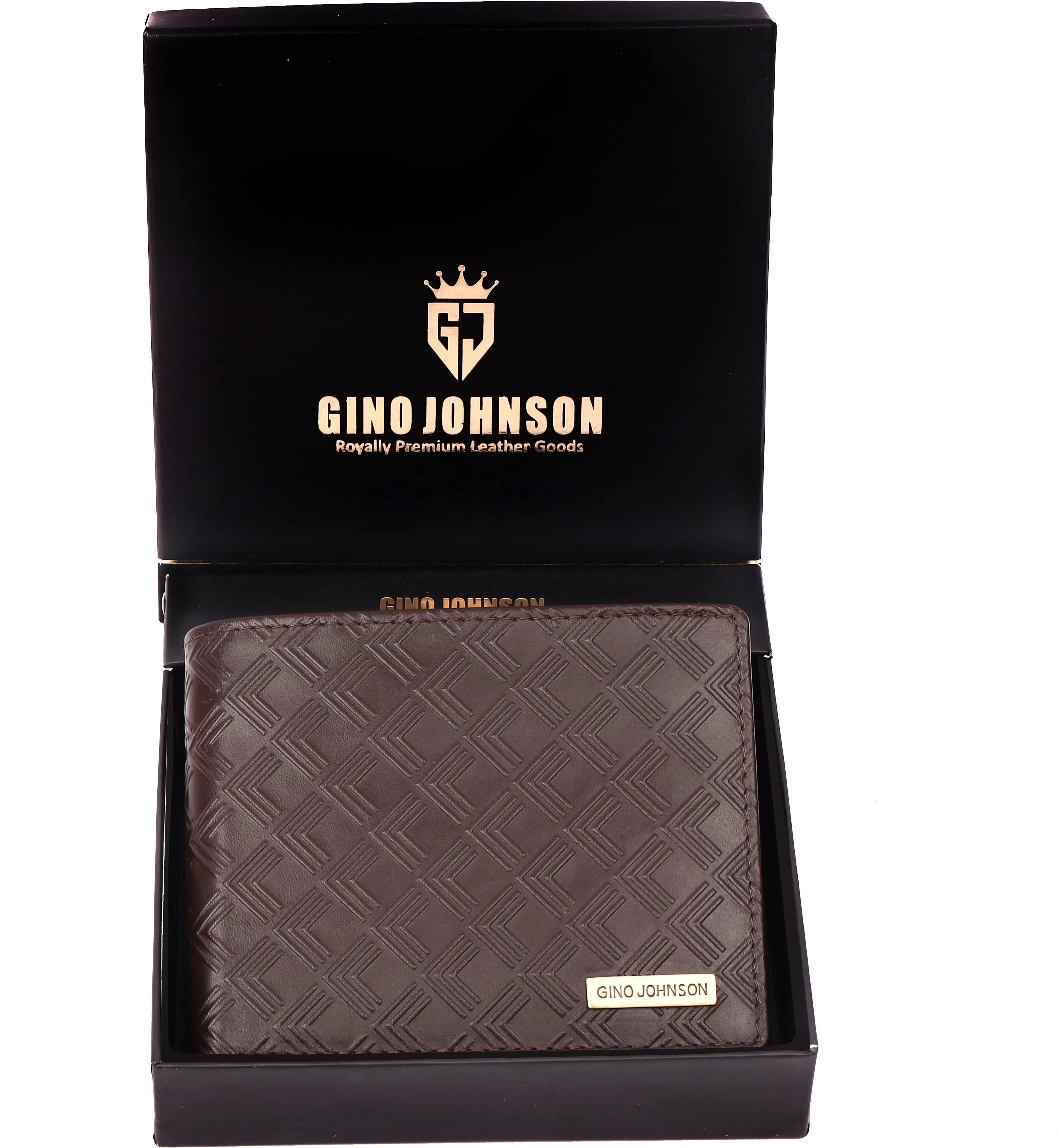 gino johnson Men Evening/Party Brown Genuine Leather RFID Wallet-picture-23