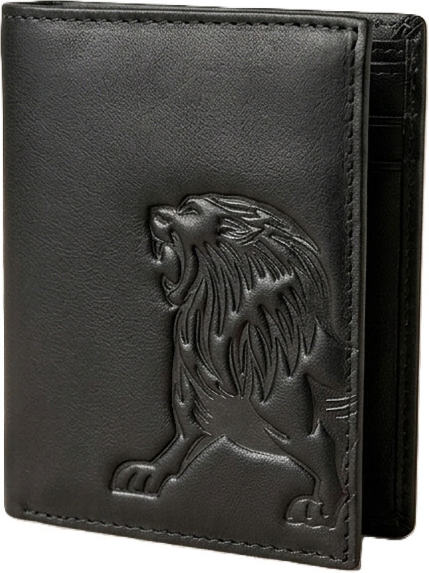 Men Trendy Black Genuine Leather RFID Wallet-image-24