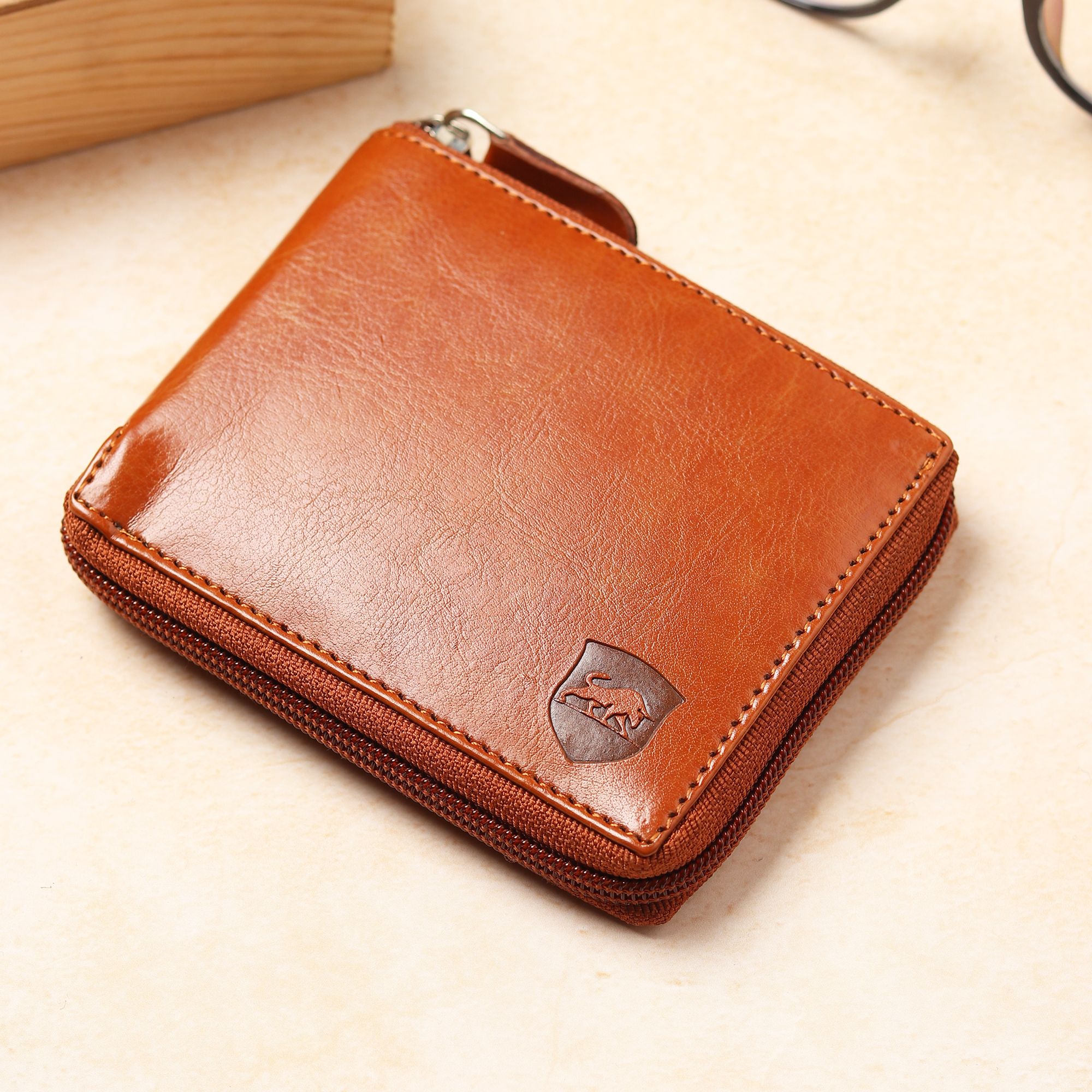 Men Casual, Travel, Trendy Tan Artificial Leather Wallet-image-24