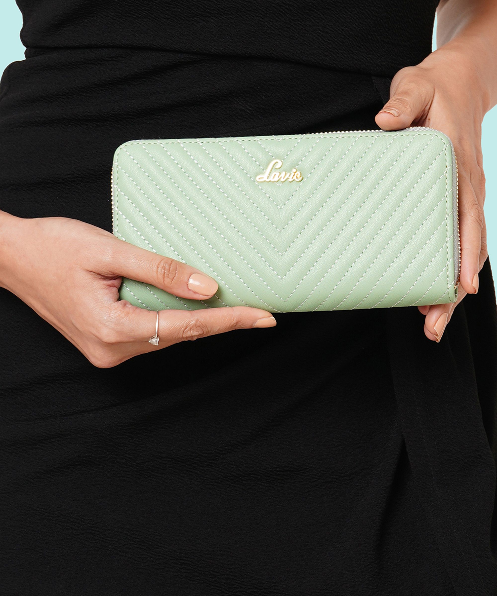 Women Casual Green Artificial Leather Wallet-image-43