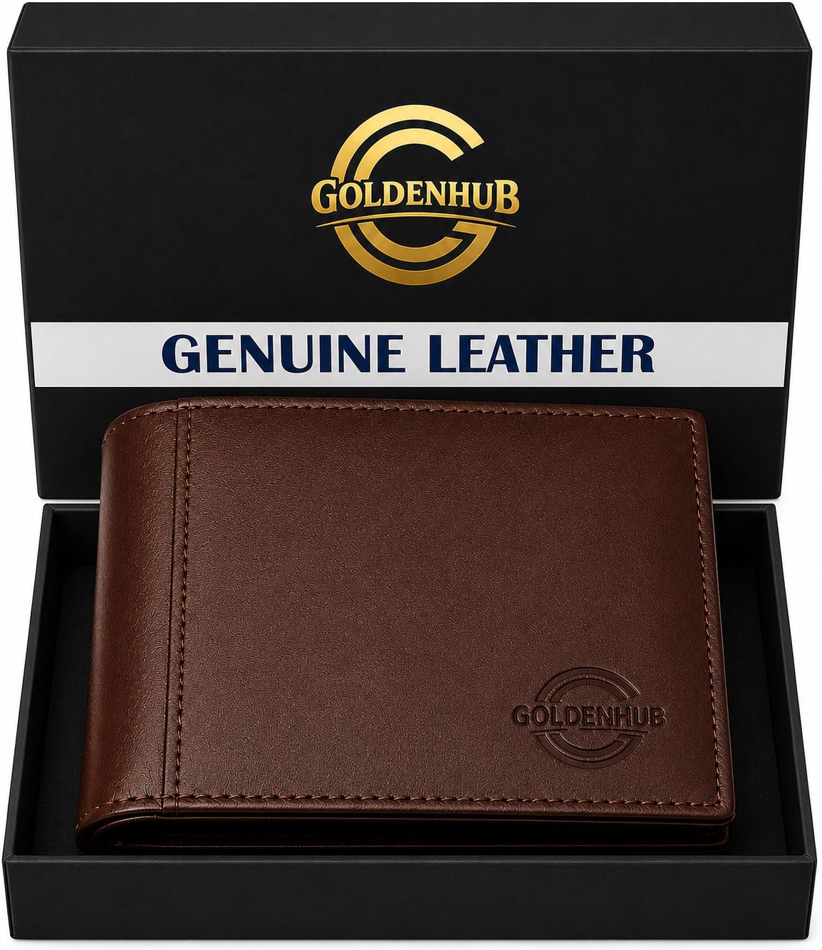 goldenhub Men Casual Brown Genuine Leather Wallet-picture-17