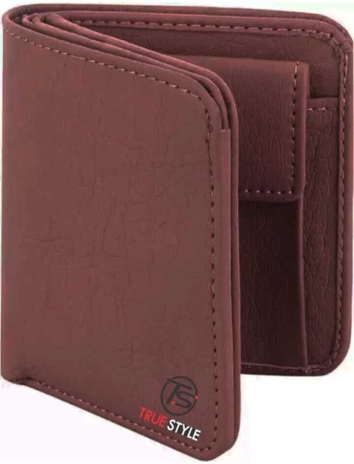 Men Casual, Formal, Trendy Brown Genuine Leather, Artificial Leather Wallet - Mini-image-3