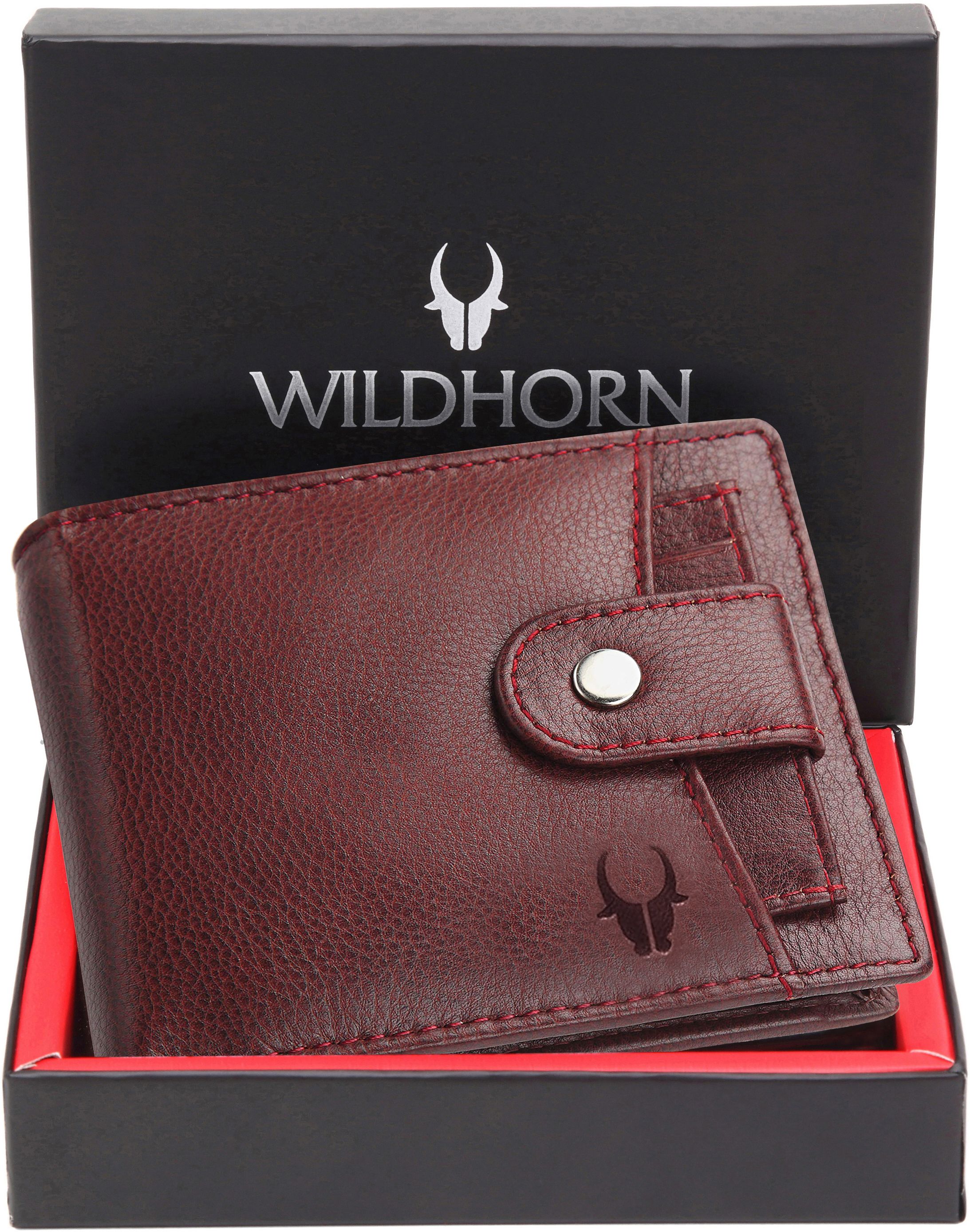 Men Casual Brown Genuine Leather Wallet - Mini-image-14