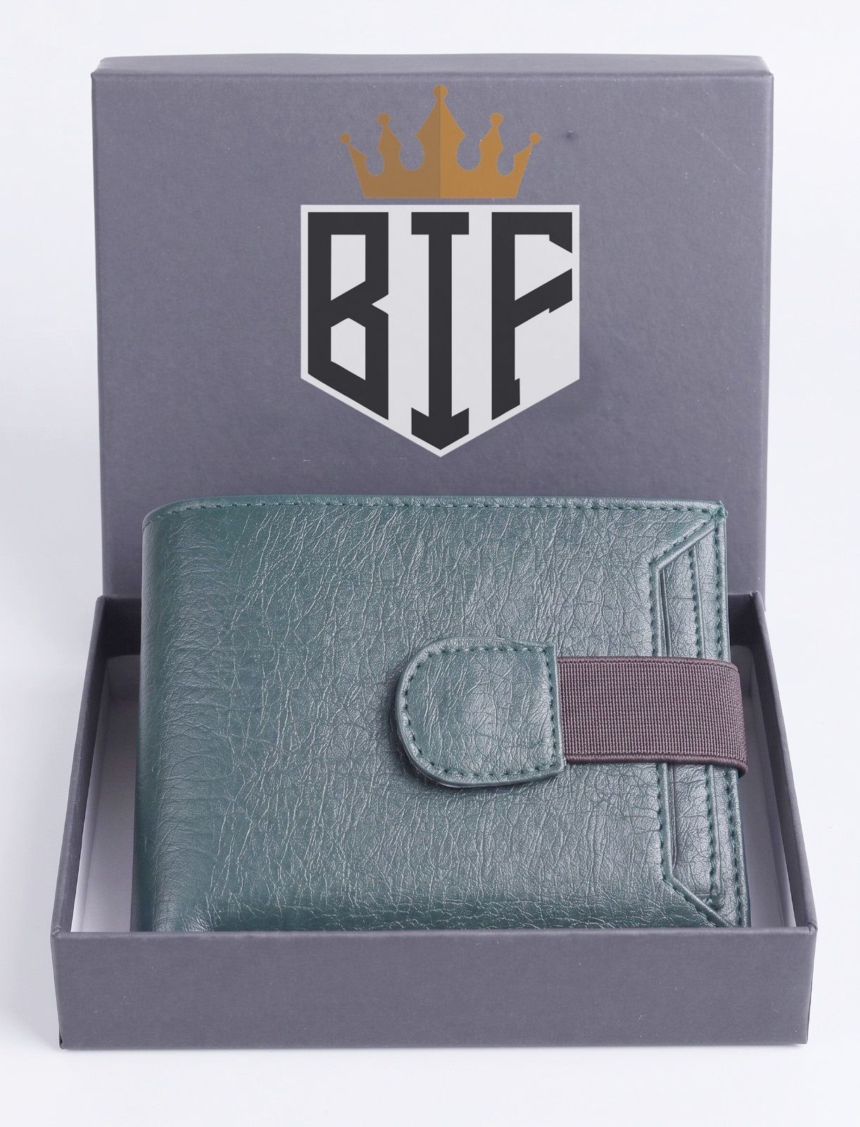 bif Men Casual, Evening/Party, Formal, Trendy Green Artificial Leather RFID Wallet-picture-37