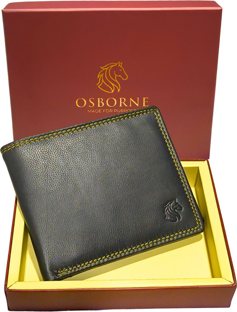 osborne Men Black Genuine Leather RFID Wallet-picture-46