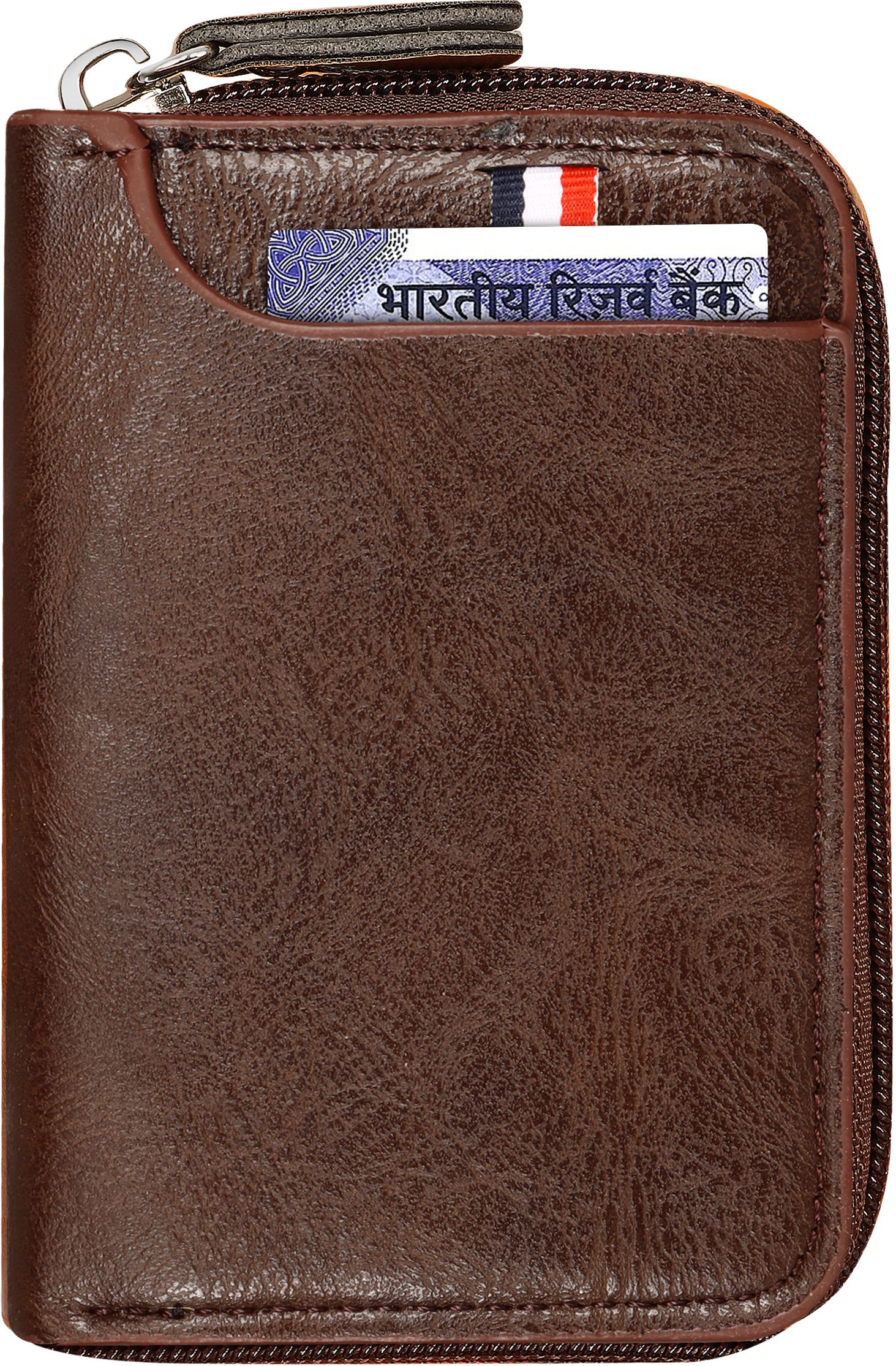 Men & Women Casual Brown Artificial Leather Wallet-image-2