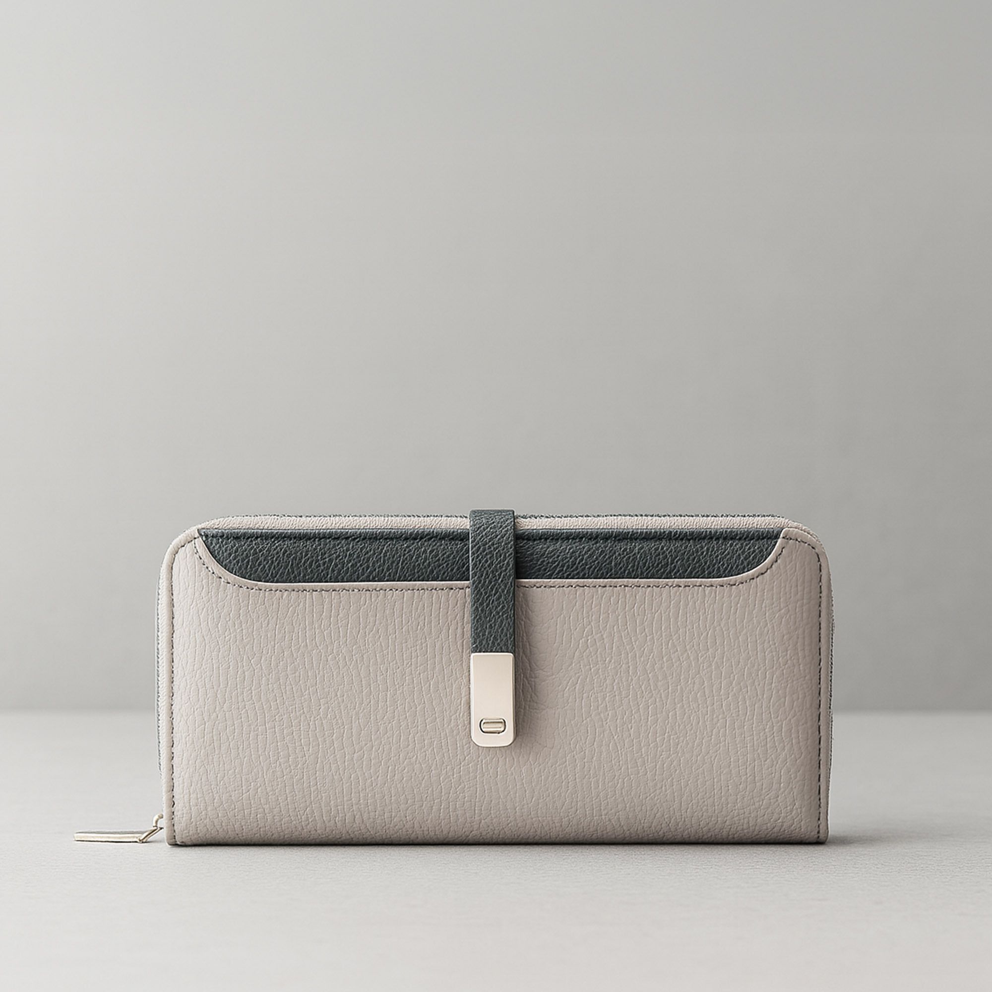 Women Casual Grey Artificial Leather Wallet-image-14