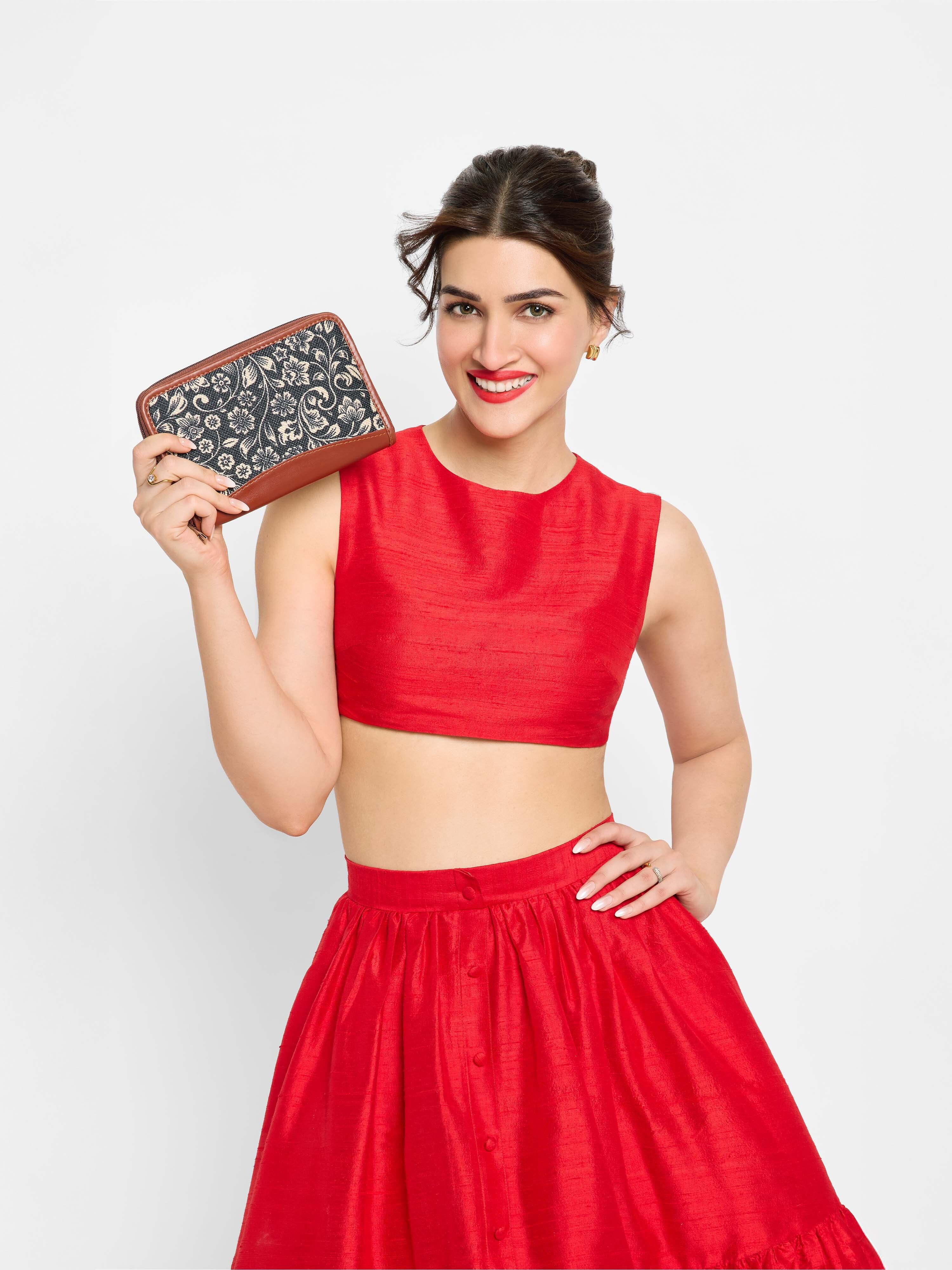 Women Casual Black Jute Wallet - Regular Size