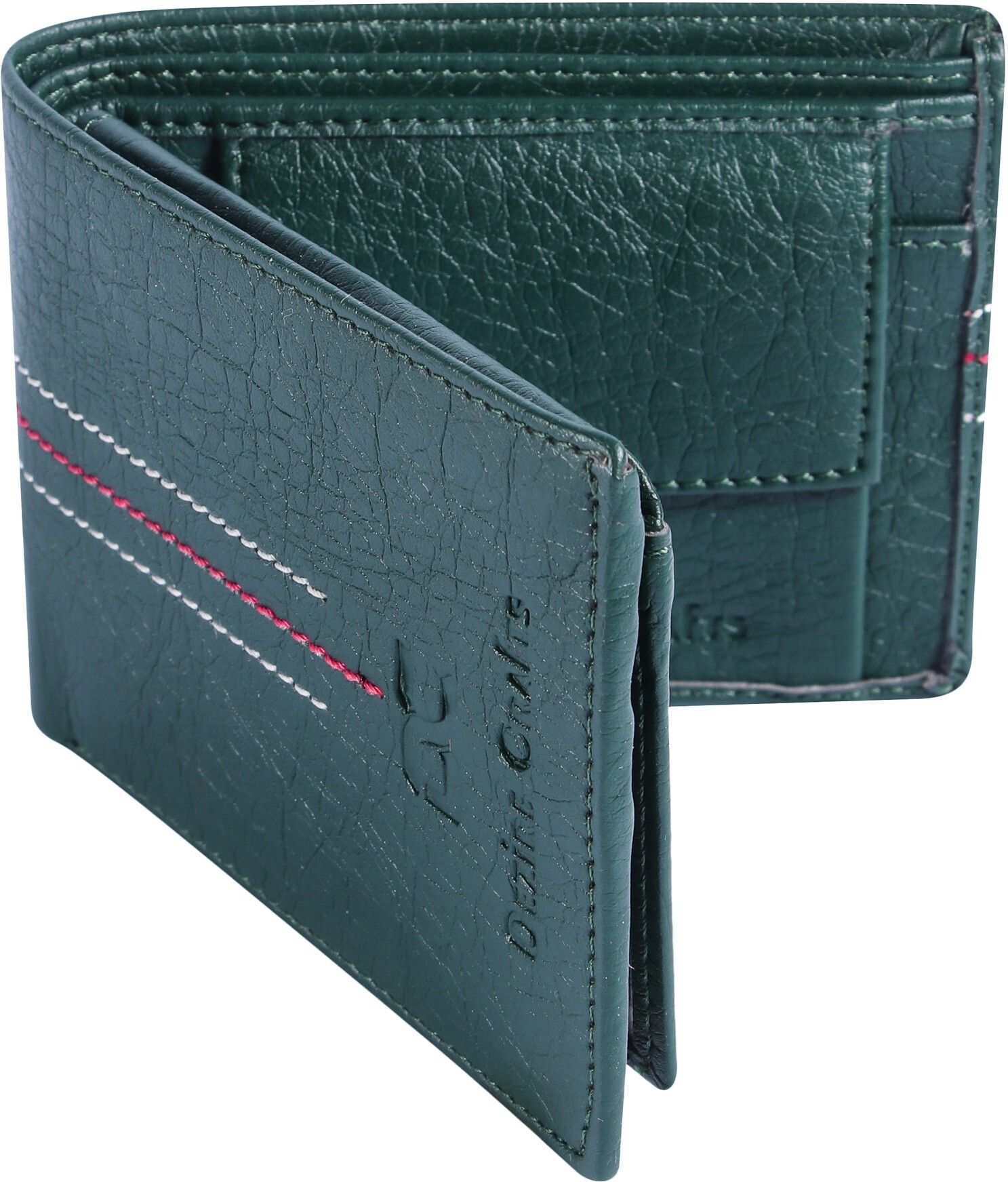 dezire crafts Men Trendy, Evening/Party, Ethnic, Travel, Formal Green Artificial Leather Wallet - Regular Size-picture-11