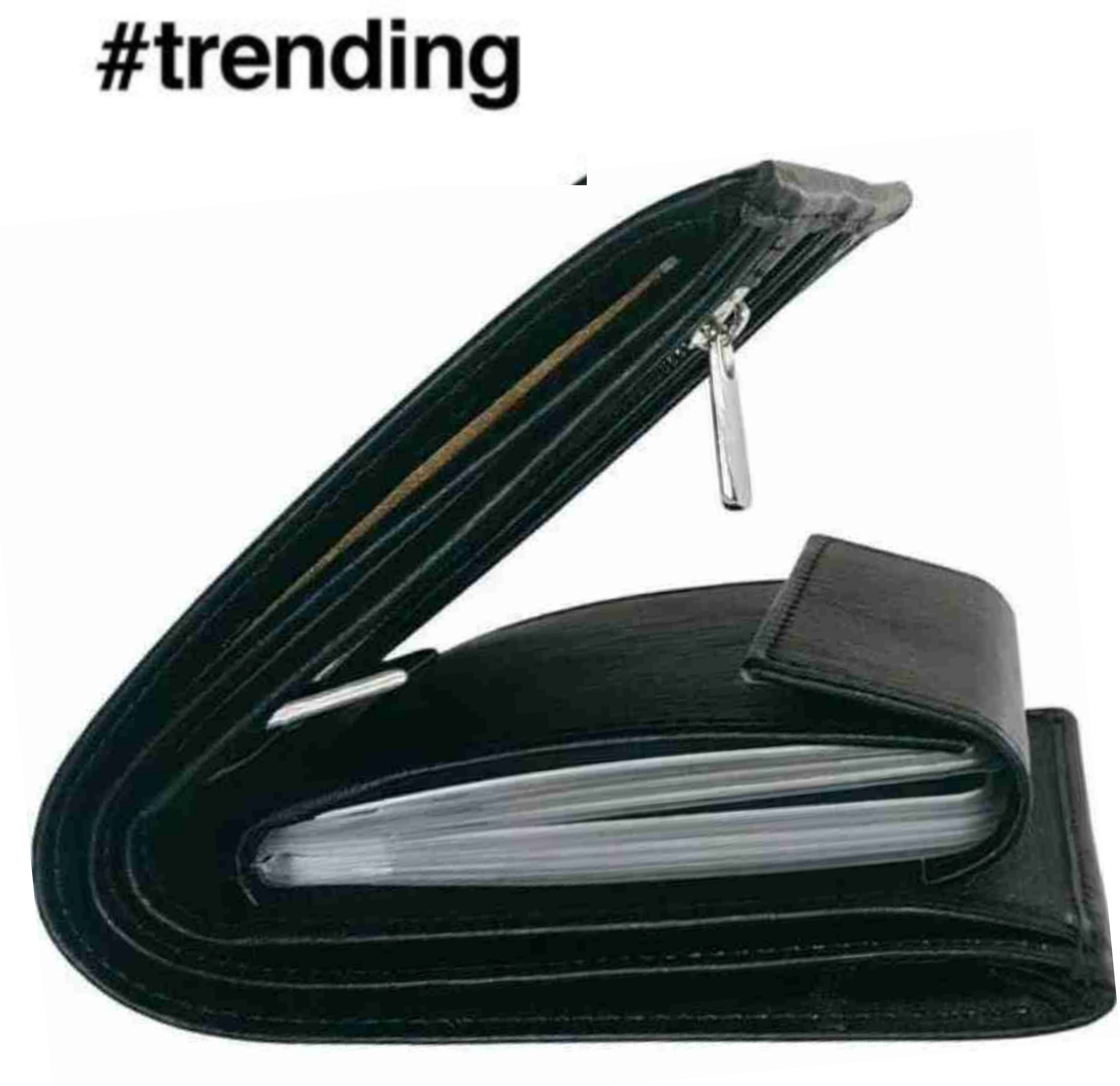 Men Trendy, Travel, Formal, Casual Black Genuine Leather, Artificial Leather RFID Wallet