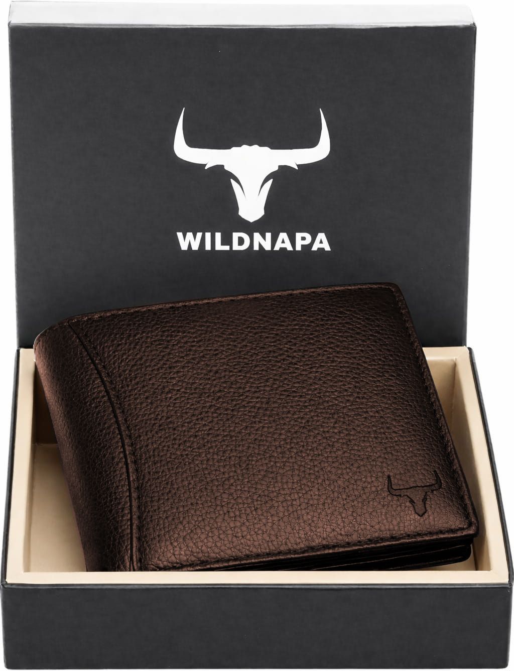 Men Brown Genuine Leather RFID Wallet-image-16