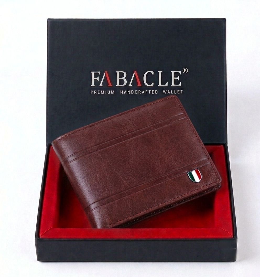fabacle Men Casual, Formal, Trendy Maroon Artificial Leather Wallet-picture-12