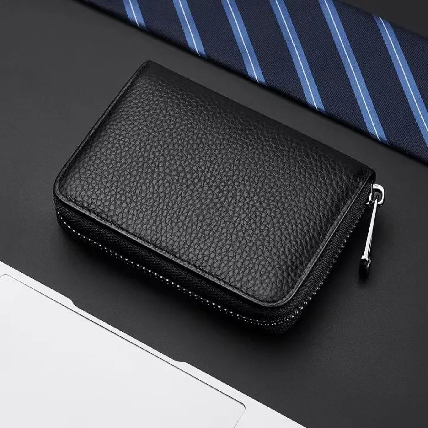 Men & Women Casual, Formal Black Genuine Leather RFIDCard Holder