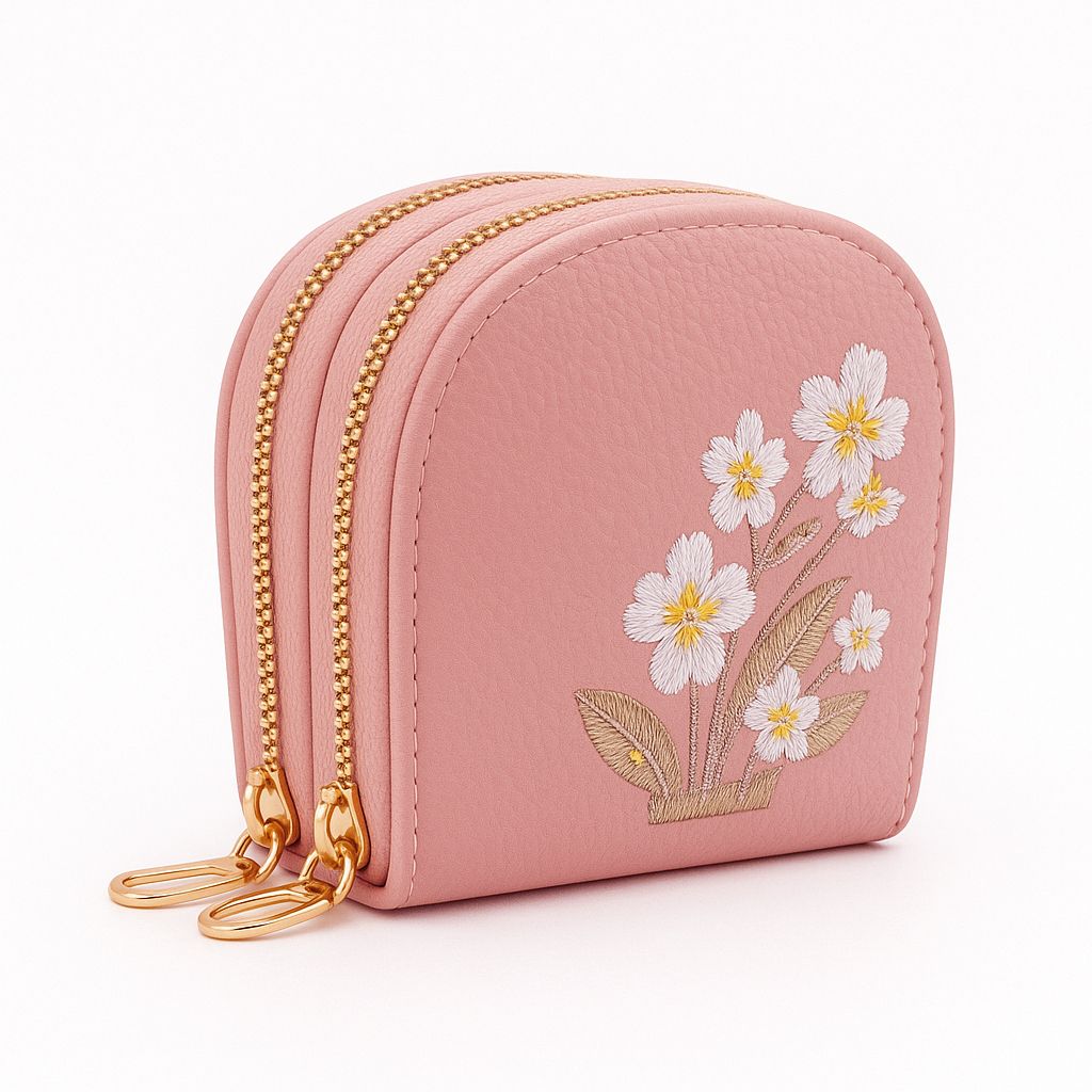 Women Pink Artificial Leather RFID Wallet