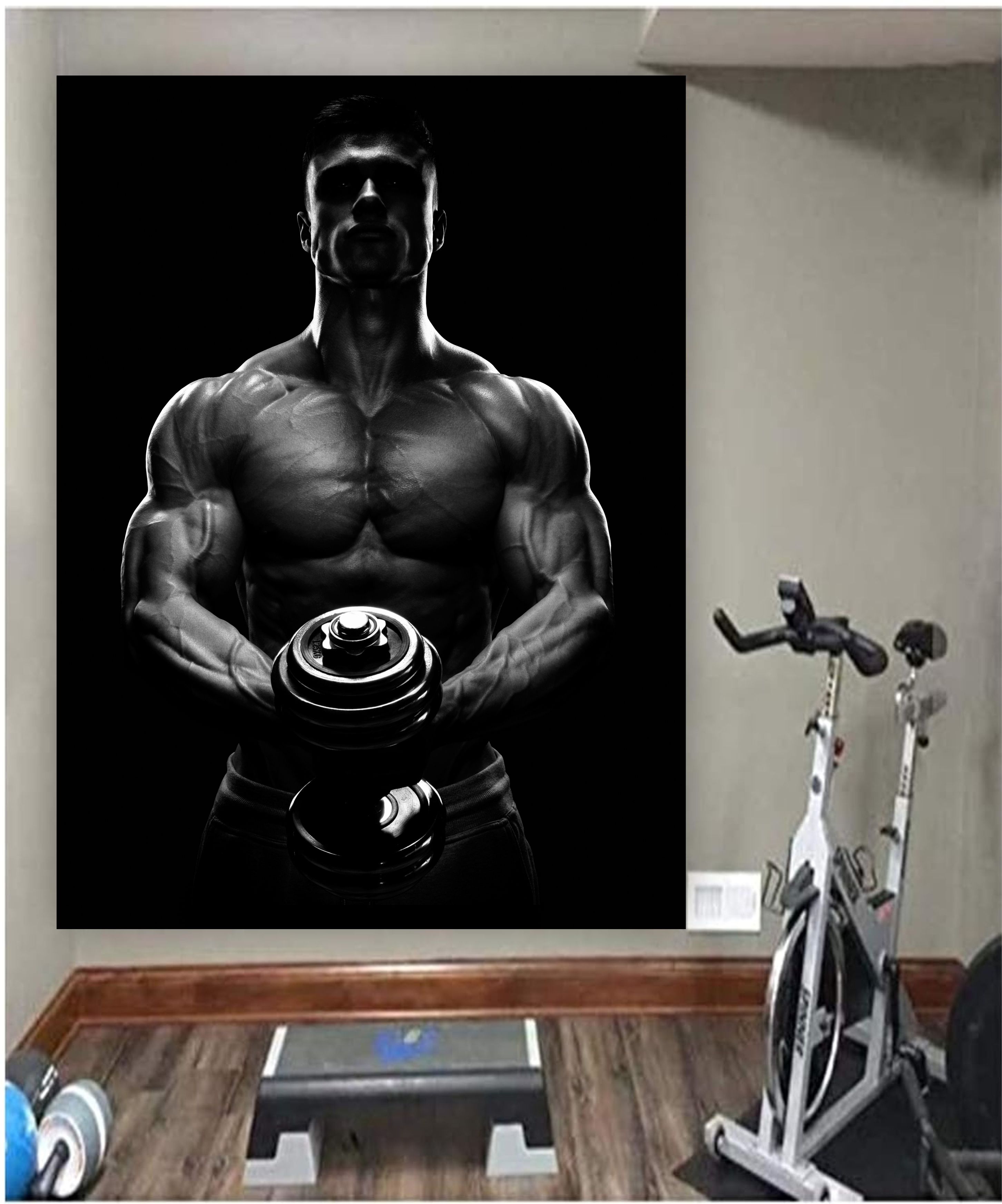 khatushyam 18 inch GYM 3D WALL STICKER 18X24 INCH1021 Self Adhesive Sticker-picture-7