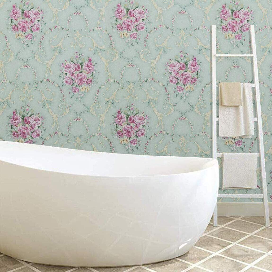 sv collections Decorative Green, Pink Wallpaper-picture-24